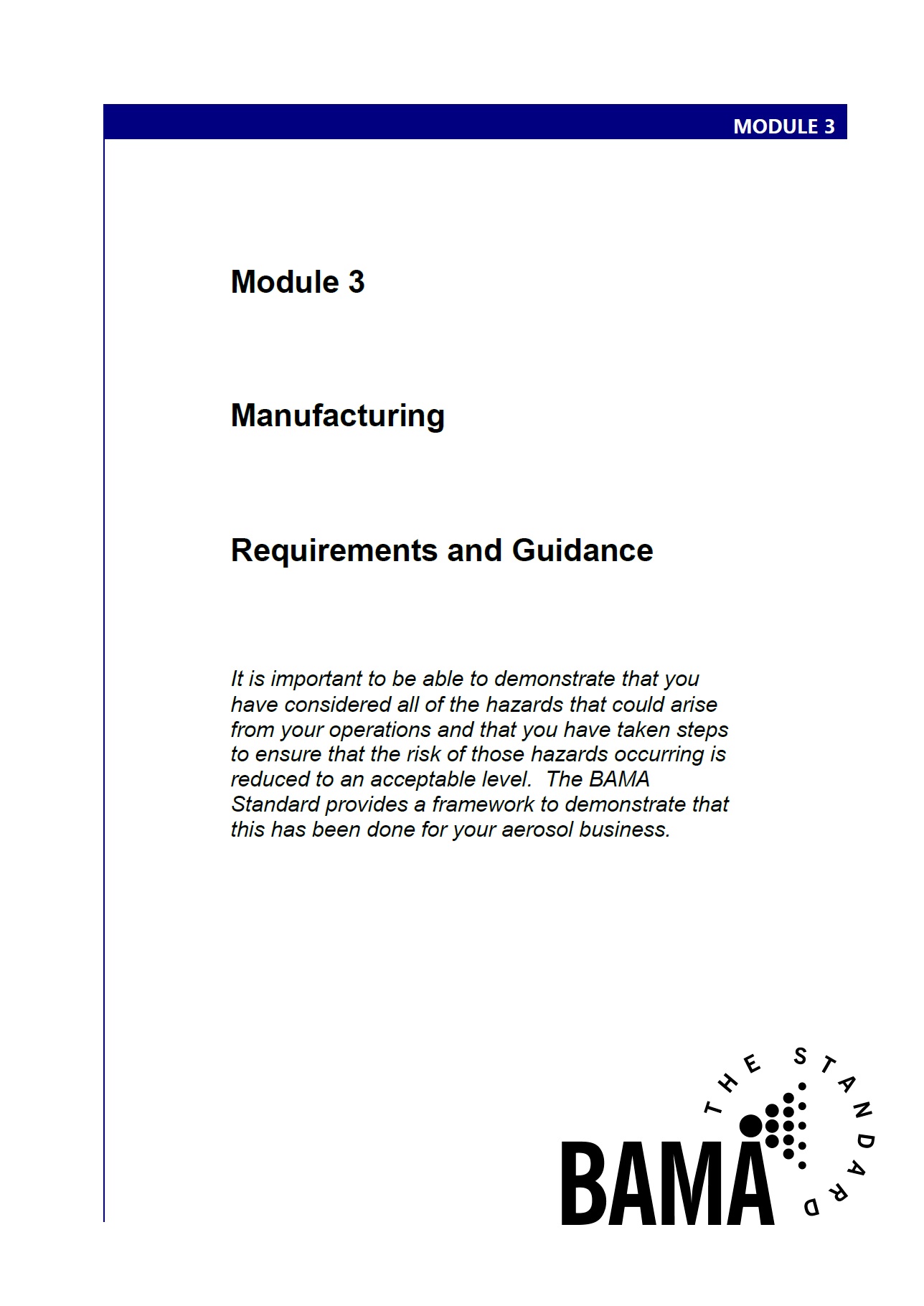 Module 3: Manufacturing